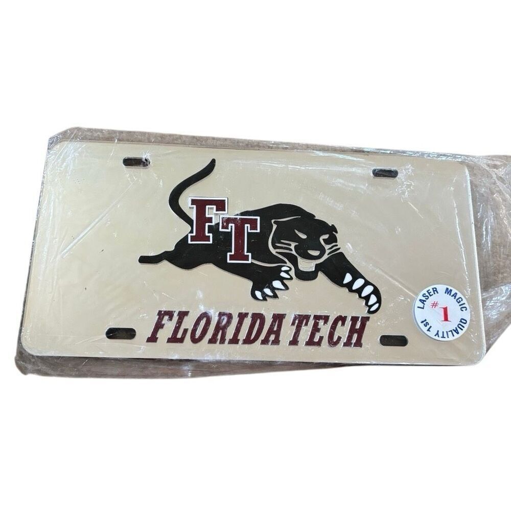 Florida Institute Of Technology Panthers Mirrored License Plate